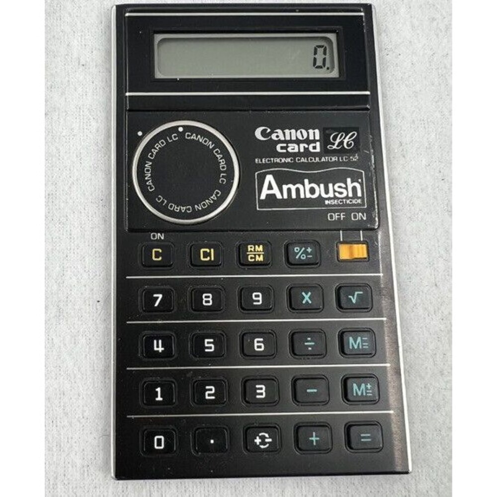 Vintage Canon Card LC-52 Ambush Calculator